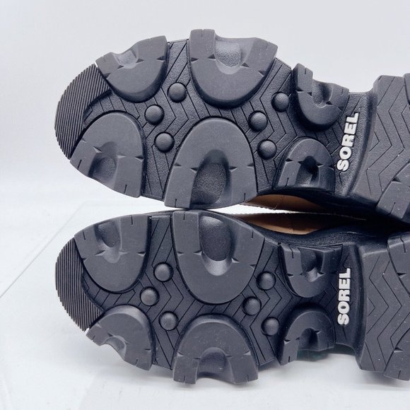 Sorel Brex Waterproof Platform Heel Chelsea Boot Bootie Tawny Buff / Black US 8 - Picture 9 of 11